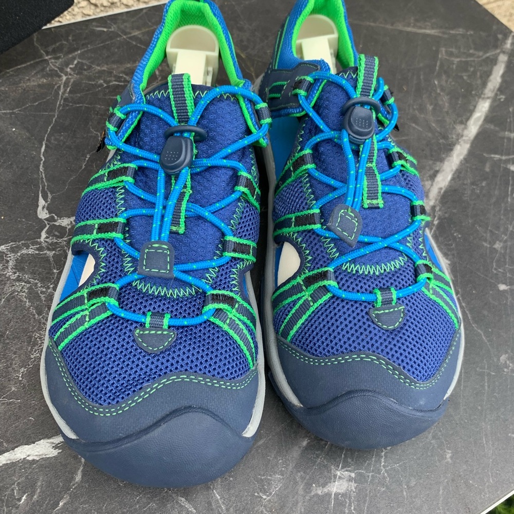 TEVA Manatee Sandals Youth Boys Size 4 Hiking Waterproof Outdoors Blue Green - Picture 4 of 8